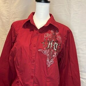 Harley Davidson Button Down Long Sleeve Motorcycle Shirt